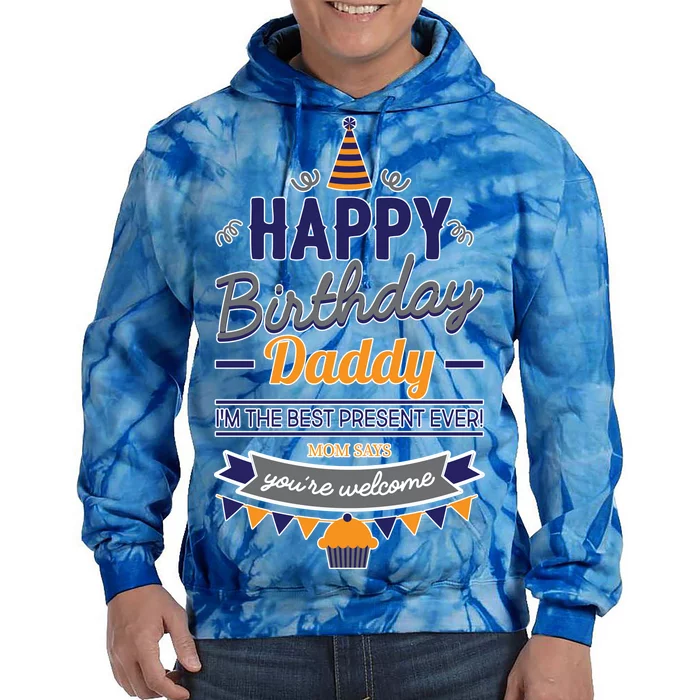 Happy Birthday Daddy Son Tie Dye Hoodie