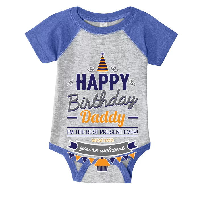 Happy Birthday Daddy Son Infant Baby Jersey Bodysuit