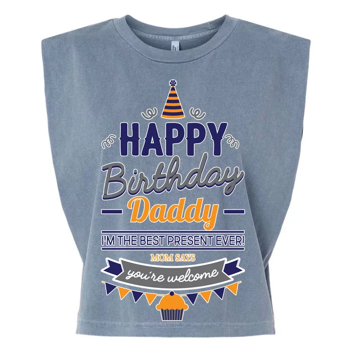 Happy Birthday Daddy Son Garment-Dyed Women's Muscle Tee