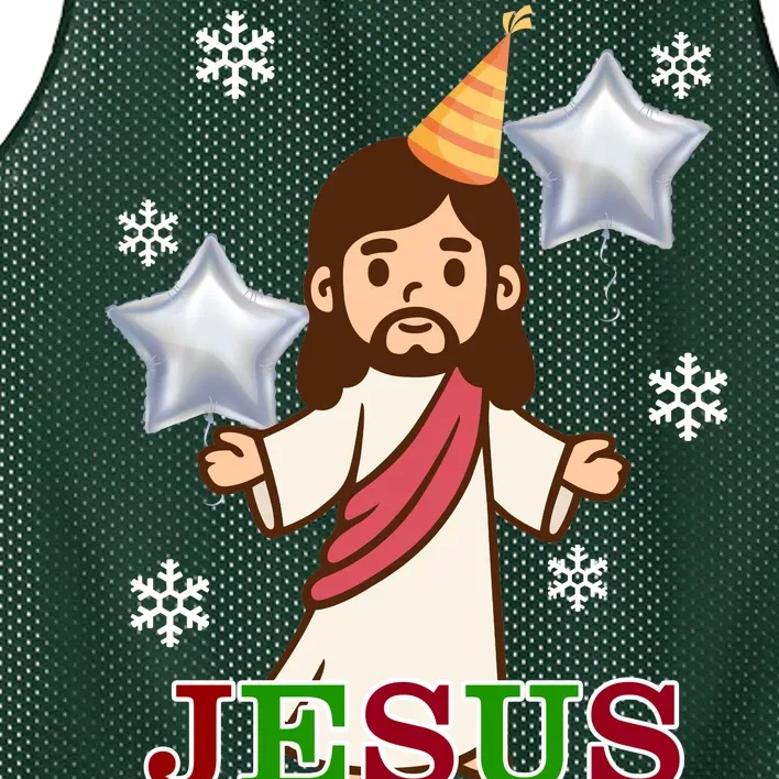 Happy Birthday Jesus Mesh Reversible Basketball Jersey Tank