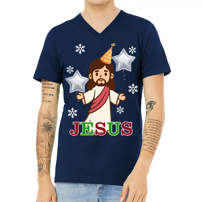 Happy Birthday Jesus V-Neck T-Shirt