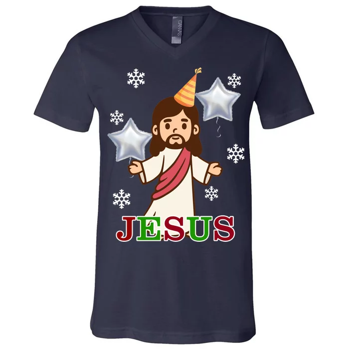 Happy Birthday Jesus V-Neck T-Shirt