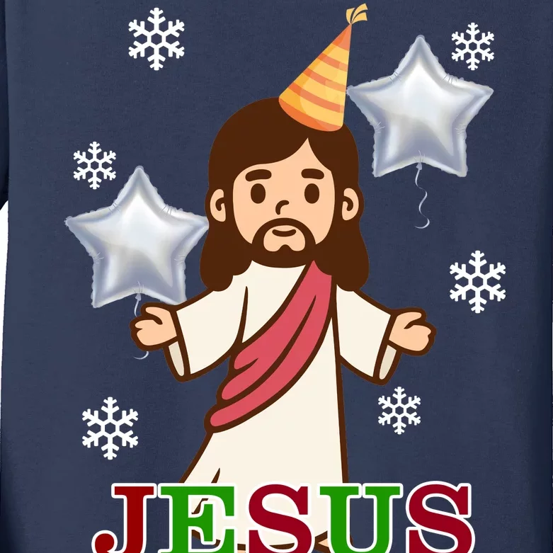 Happy Birthday Jesus Kids Long Sleeve Shirt