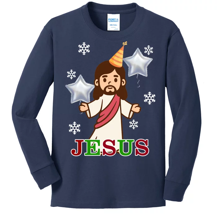 Happy Birthday Jesus Kids Long Sleeve Shirt