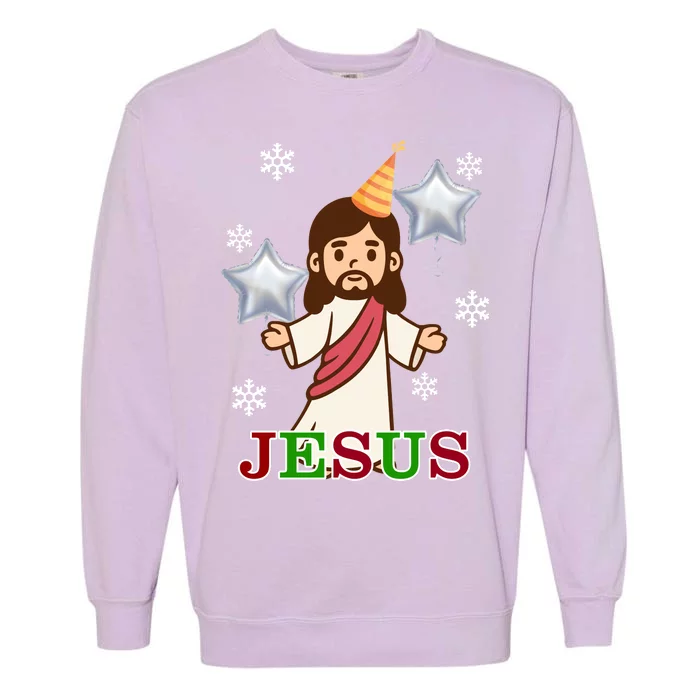 Happy Birthday Jesus Garment-Dyed Sweatshirt