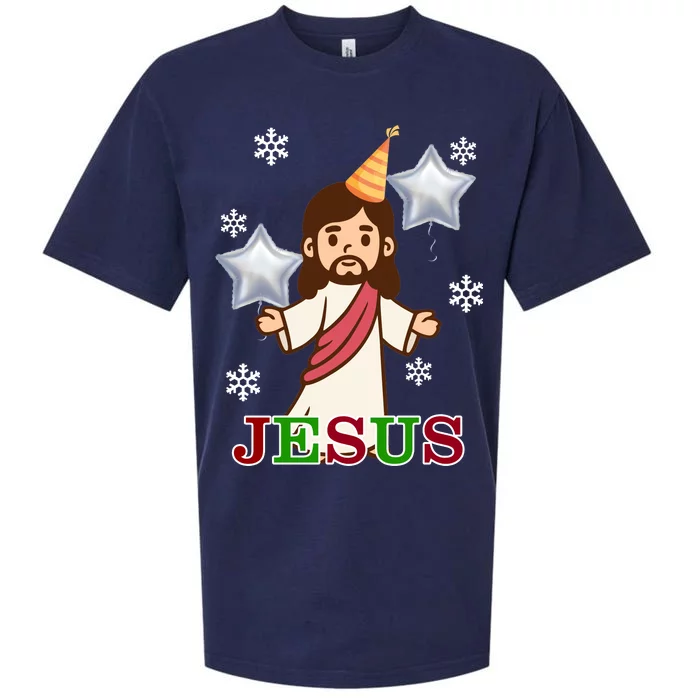 Happy Birthday Jesus Sueded Cloud Jersey T-Shirt