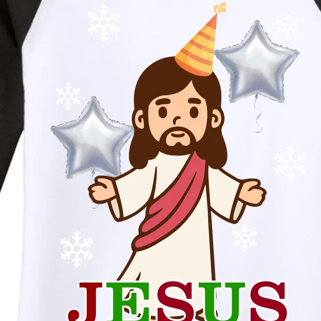 Happy Birthday Jesus Women's Tri-Blend 3/4-Sleeve Raglan Shirt