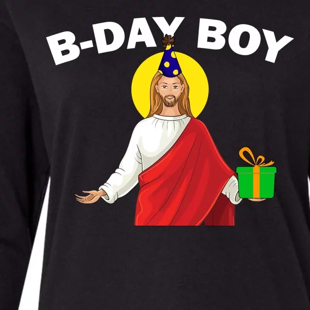 Happy Birthday Jesus! B-Day Boy Womens Cotton Relaxed Long Sleeve T-Shirt