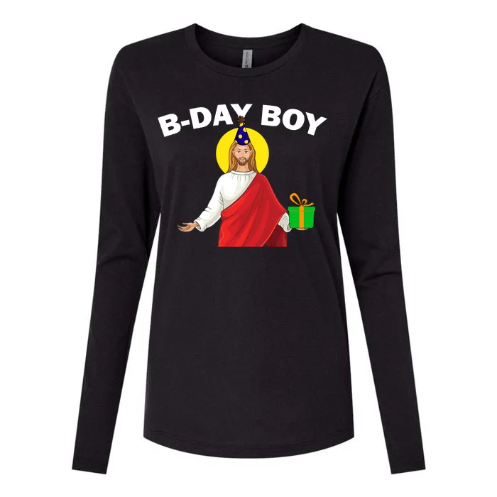 Happy Birthday Jesus! B-Day Boy Womens Cotton Relaxed Long Sleeve T-Shirt