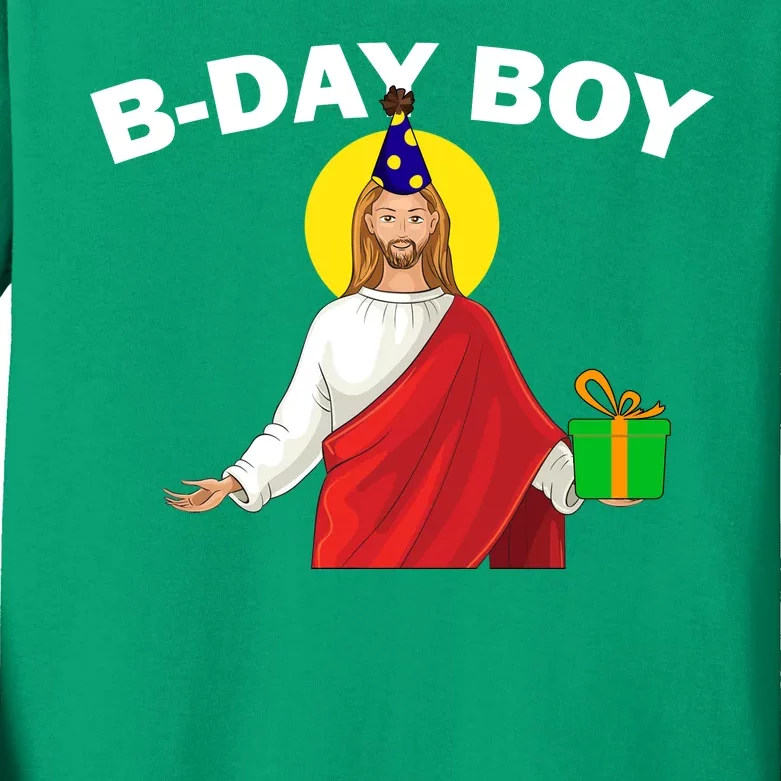 Happy Birthday Jesus! B-Day Boy Kids Long Sleeve Shirt