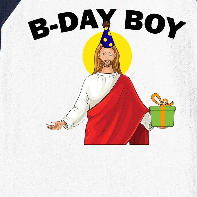 Happy Birthday Jesus! B-Day Boy Baseball Sleeve Shirt