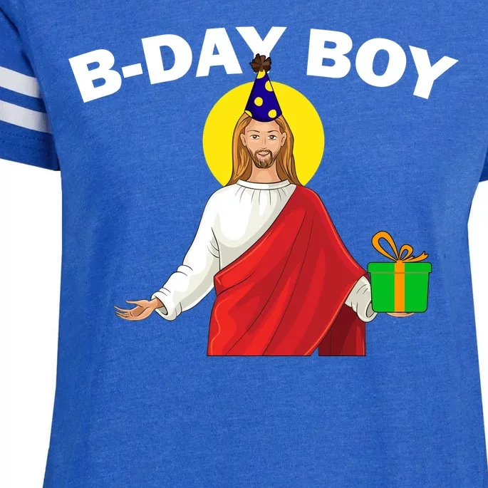 Happy Birthday Jesus! B-Day Boy Enza Ladies Jersey Football T-Shirt