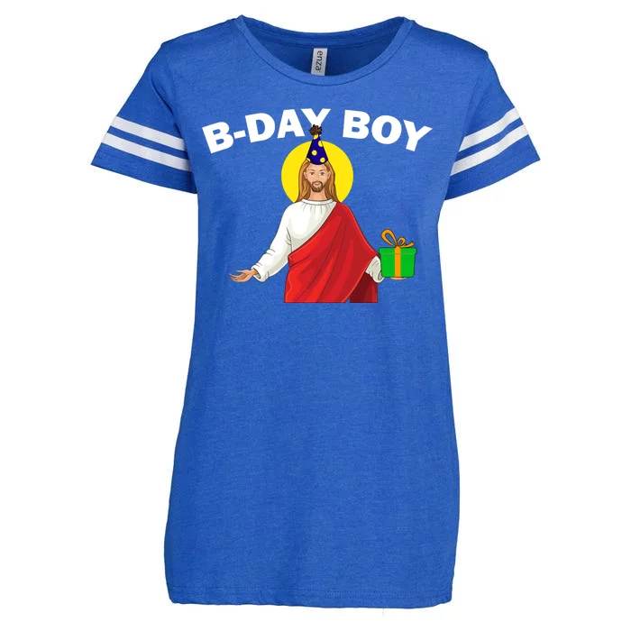 Happy Birthday Jesus! B-Day Boy Enza Ladies Jersey Football T-Shirt