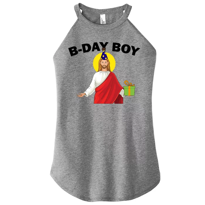 Happy Birthday Jesus! B-Day Boy Women’s Perfect Tri Rocker Tank