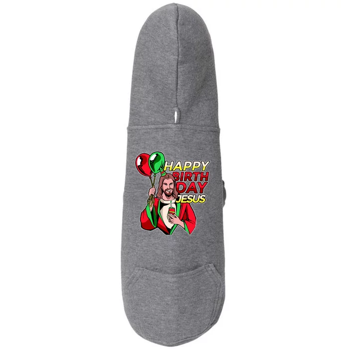 Happy Birthday Jesus Funny Christmas Birthday Boy Doggie 3-End Fleece Hoodie