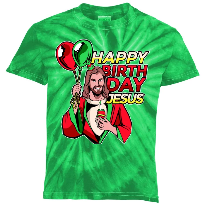 Happy Birthday Jesus Funny Christmas Birthday Boy Kids Tie-Dye T-Shirt