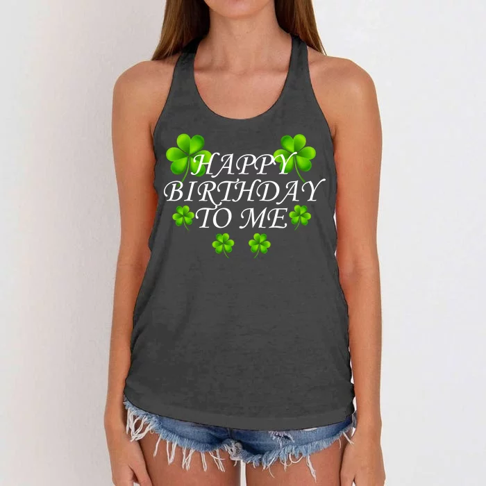 Happy Birthday To Me St. Patrick's Day Women's Knotted Racerback Tank