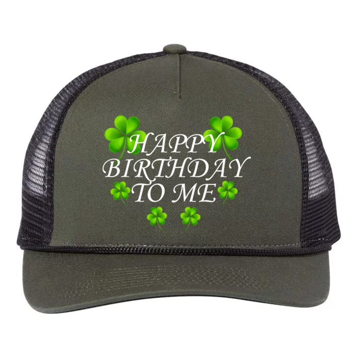 Happy Birthday To Me St. Patrick's Day Retro Rope Trucker Hat Cap