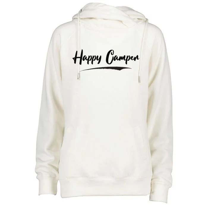 Happy Camper Womens Funnel Neck Pullover Hood