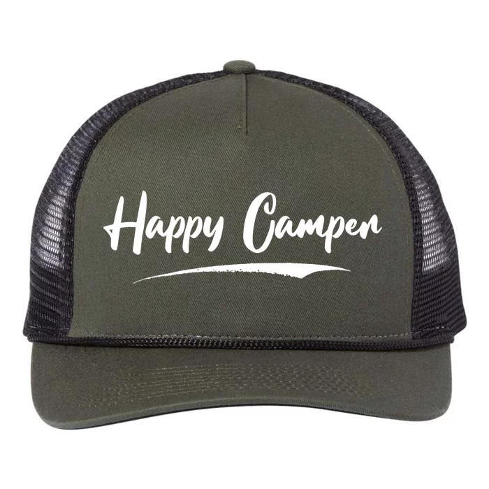 Happy Camper Retro Rope Trucker Hat Cap