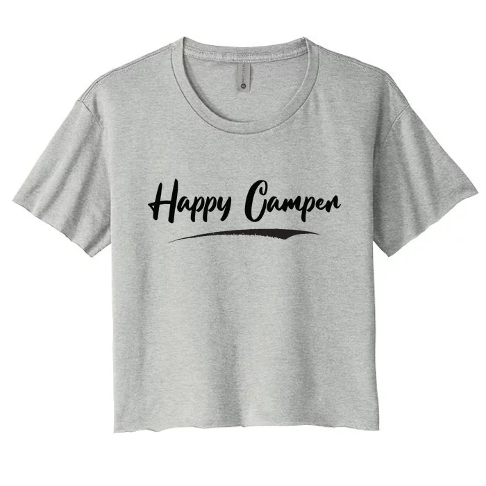 Happy Camper Women's Crop Top Tee