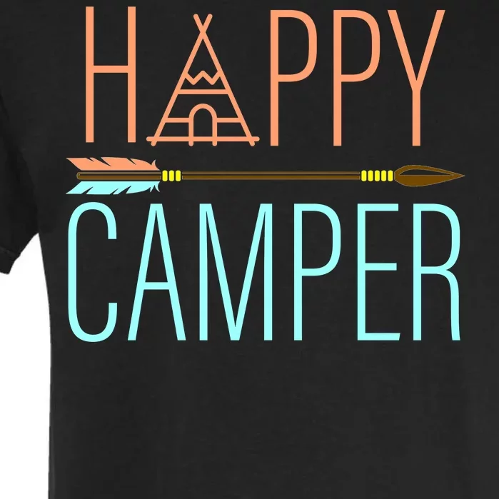 Happy Camper Funny Camping Garment-Dyed Heavyweight T-Shirt