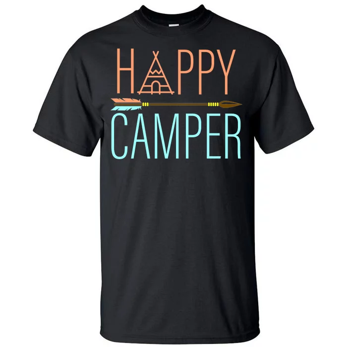 Happy Camper Funny Camping Tall T-Shirt