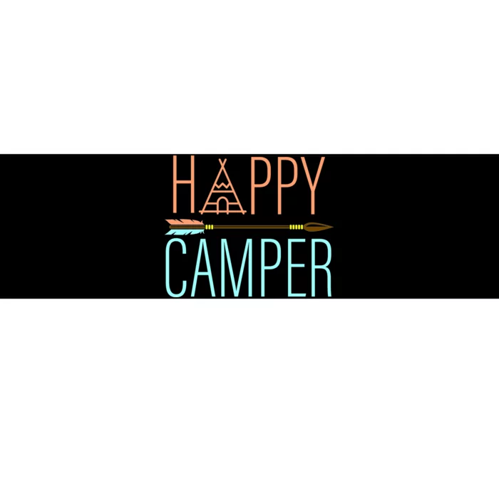 Happy Camper Funny Camping Bumper Sticker