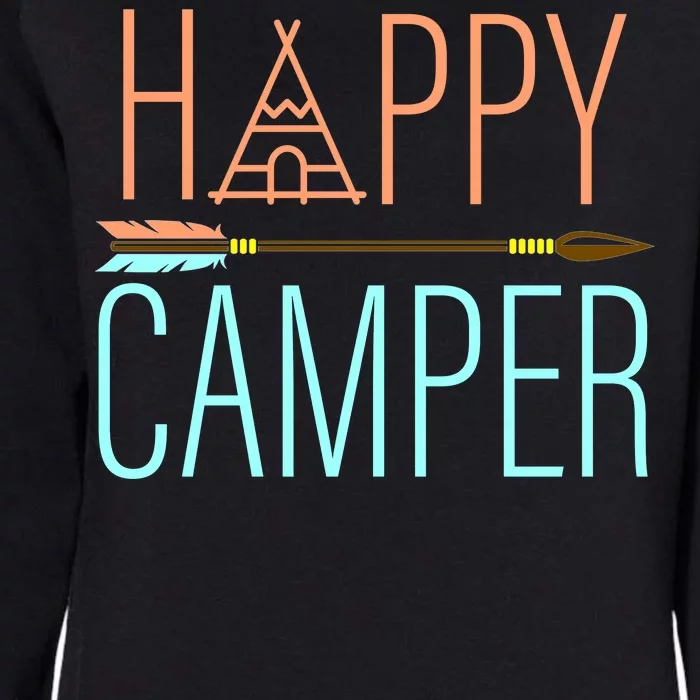 Happy Camper Funny Camping Womens California Wash Sweatshirt