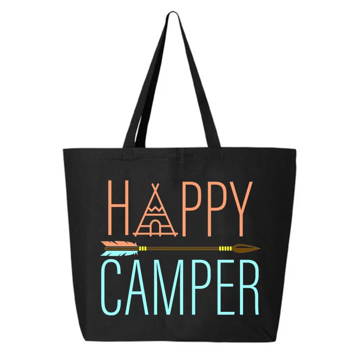 Happy Camper Funny Camping 25L Jumbo Tote