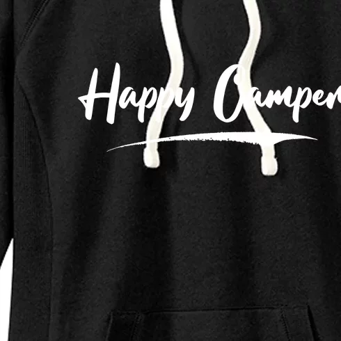 Happy Camper Funny Camping Meme Women's Fleece Hoodie