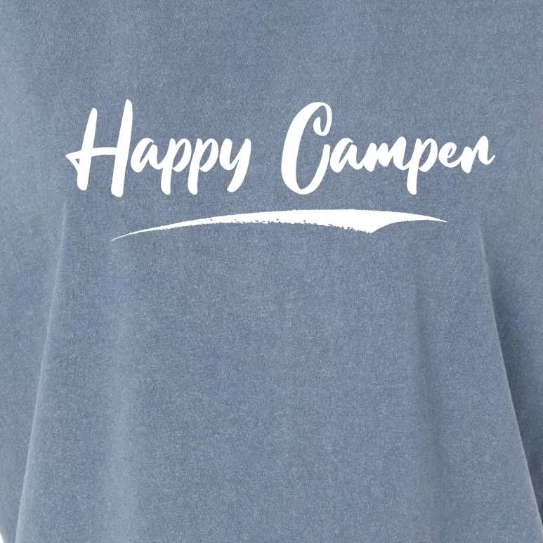 Happy Camper Funny Camping Meme Garment-Dyed Women's Muscle Tee