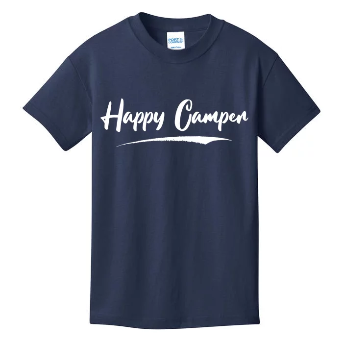 Happy Camper Funny Camping Meme Kids T-Shirt