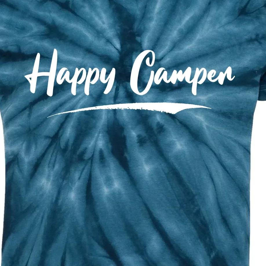 Happy Camper Funny Camping Meme Kids Tie-Dye T-Shirt