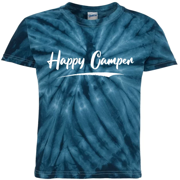 Happy Camper Funny Camping Meme Kids Tie-Dye T-Shirt