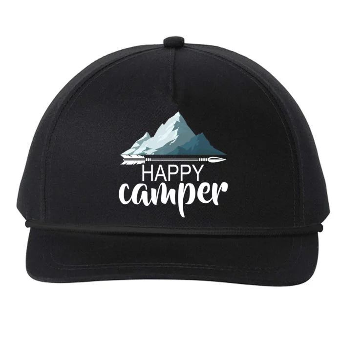 Happy Camper In The Mountains Snapback Five-Panel Rope Hat