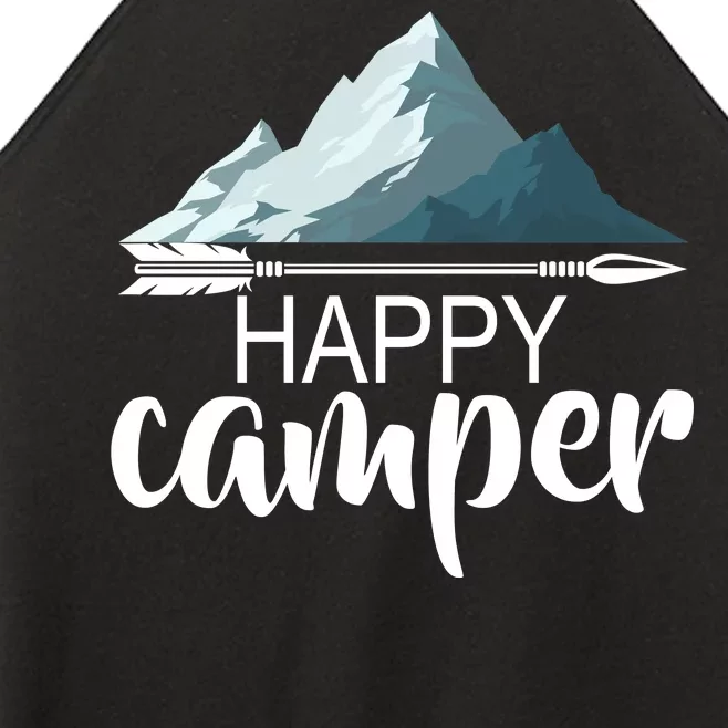 Happy Camper In The Mountains Women’s Perfect Tri Rocker Tank