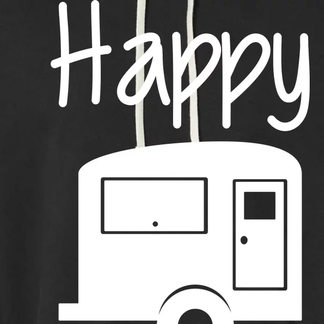 Happy Camper RV Camping Garment-Dyed Fleece Hoodie