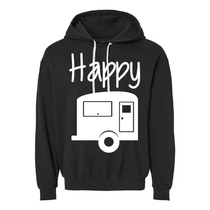 Happy Camper RV Camping Garment-Dyed Fleece Hoodie