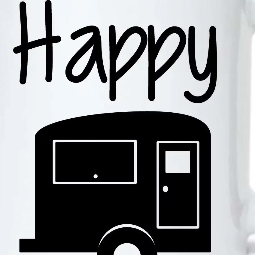 Happy Camper RV Camping Black Color Changing Mug