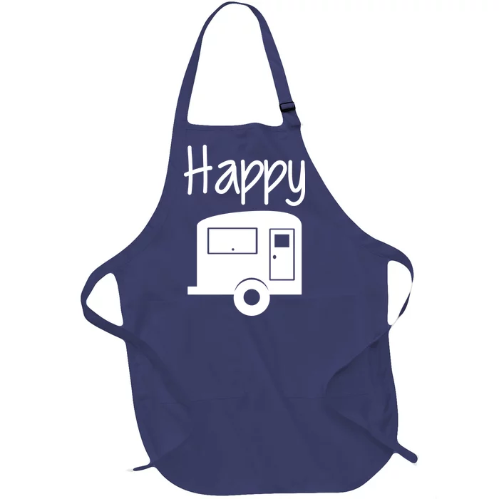 Happy Camper RV Camping Full-Length Apron With Pocket