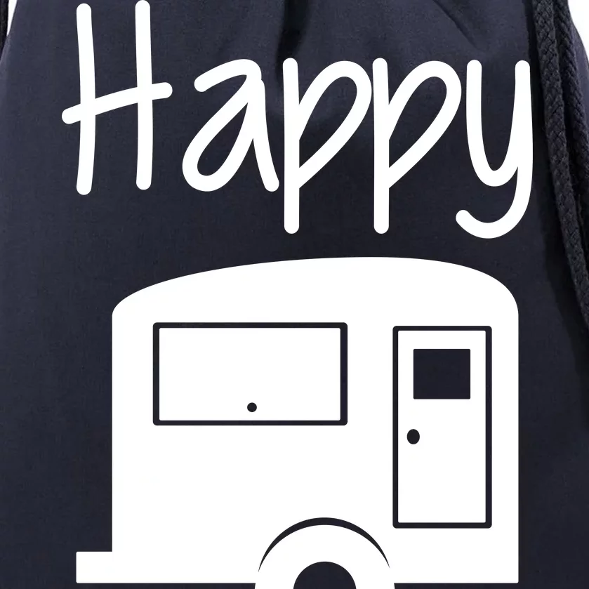 Happy Camper RV Camping Drawstring Bag