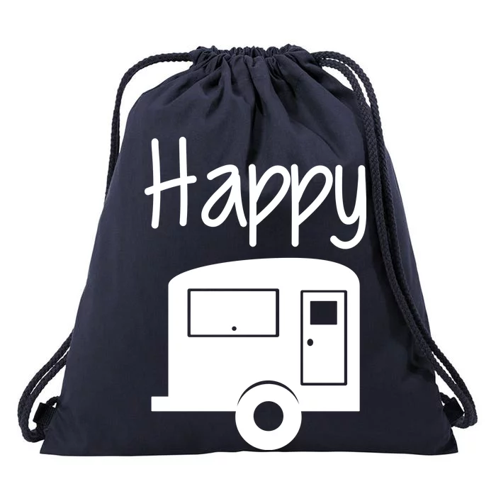 Happy Camper RV Camping Drawstring Bag