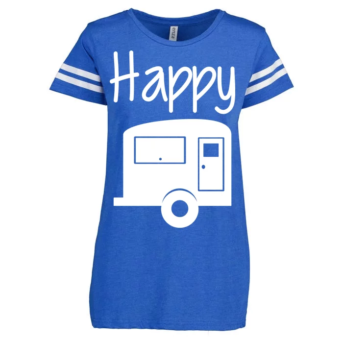 Happy Camper RV Camping Enza Ladies Jersey Football T-Shirt