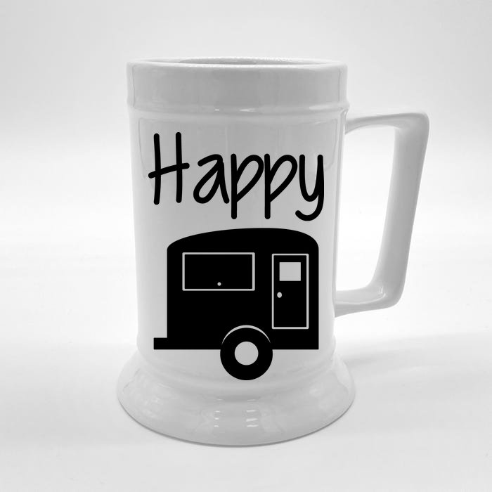 Happy Camper RV Camping Front & Back Beer Stein