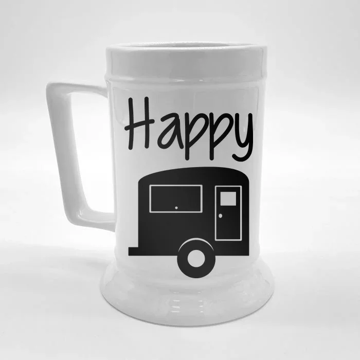 Happy Camper RV Camping Front & Back Beer Stein