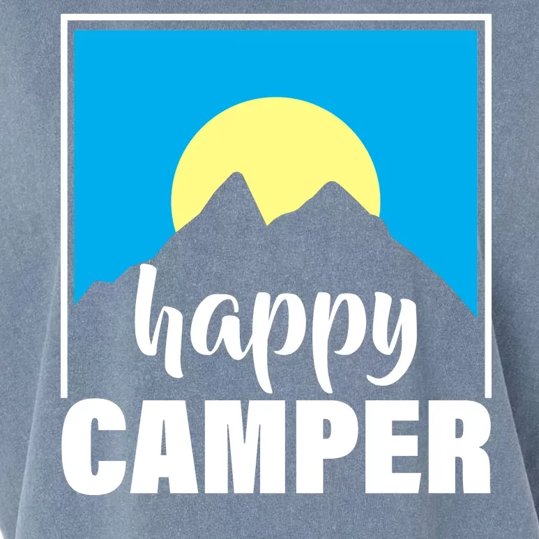 Happy Camper Sunrise Over Mountains Garment-Dyed Women's Muscle Tee