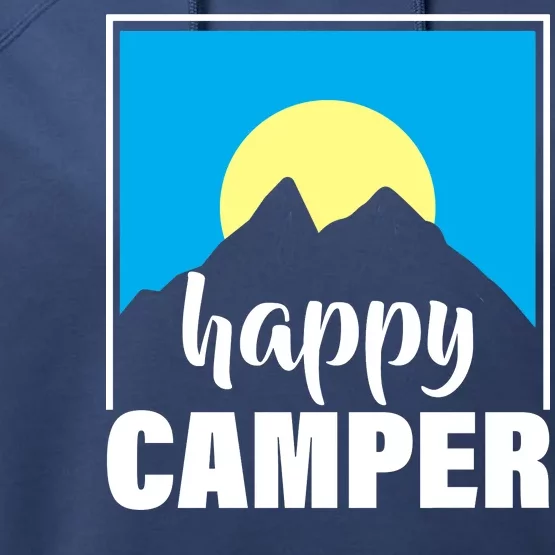 Happy Camper Sunrise Over Mountains Performance Fleece Hoodie