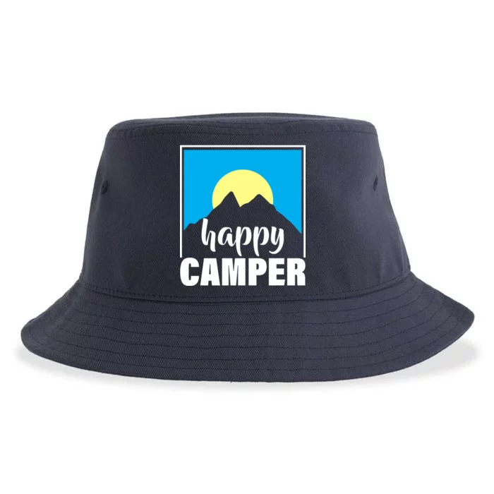 Happy Camper Sunrise Over Mountains Sustainable Bucket Hat