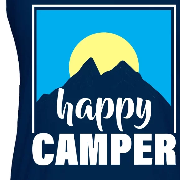 Happy Camper Sunrise Over Mountains Ladies Essential Flowy Tank